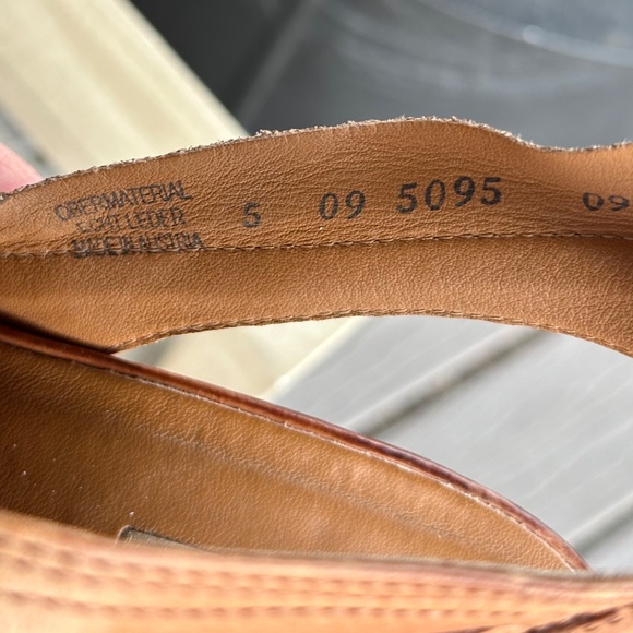 Paul Green Cayanne Leather Peep Toe Sandal Bootie Nougat Leather US Size 7.5 - Picture 5 of 7